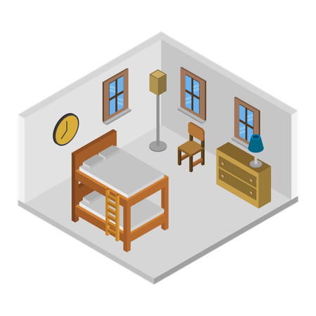 Bedroom decor  Illustration