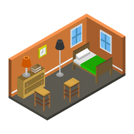 Bedroom decor  Illustration