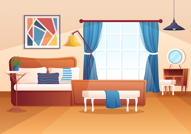 Bedroom Interior Illustration