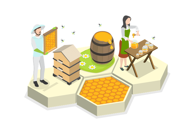Bee prduct  Illustration