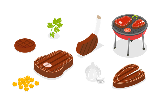 Beef Steaks  Illustration