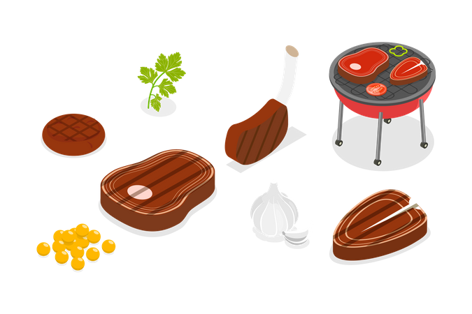 Beef Steaks  Illustration