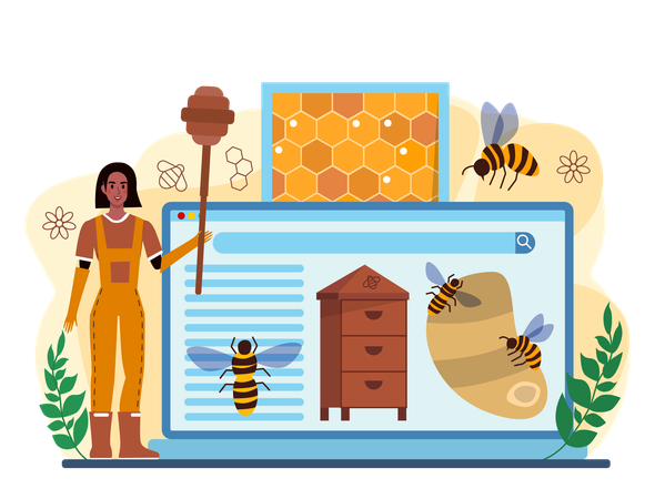 Beekeeper online service  Illustration