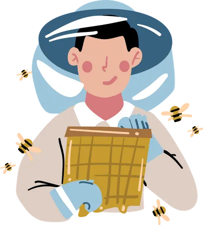Beekeeping Illustration