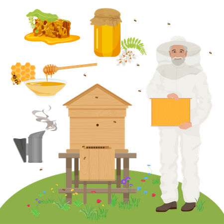 Beekeeping  Illustration