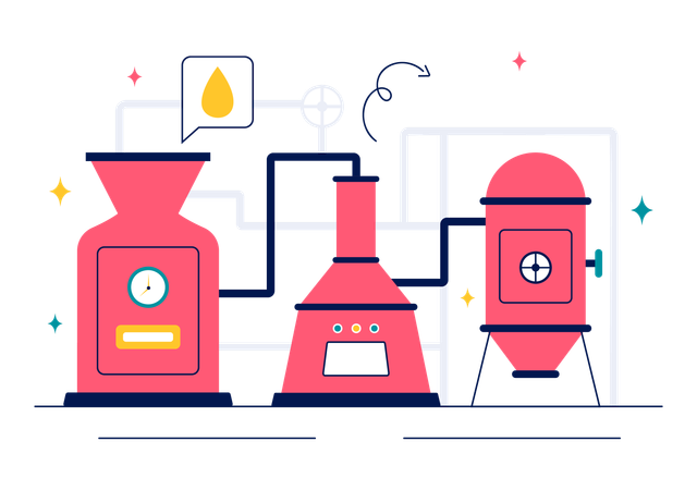 Beer Brewing Process  Illustration