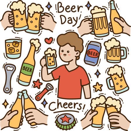 Beer Day  Illustration