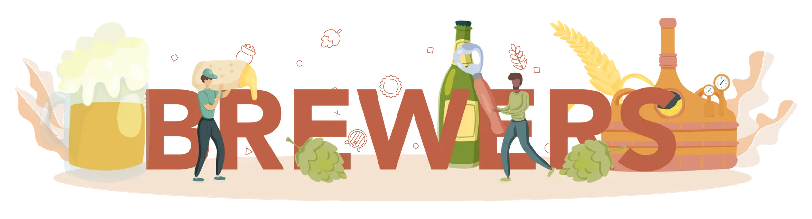 Beer making process  Illustration