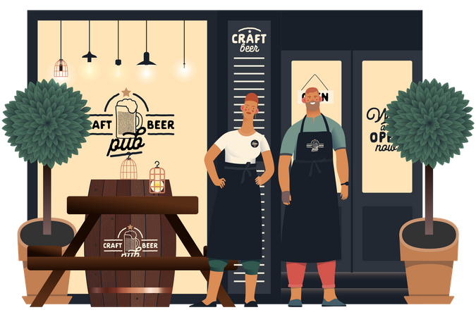 Beer Shop - Pub Illustration