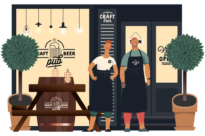 Beer Shop - Pub Illustration