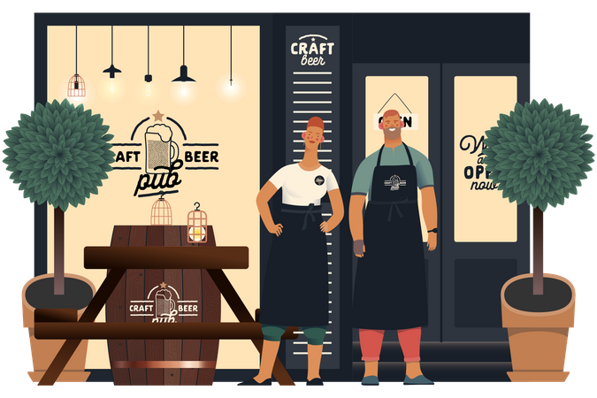 Beer Shop - Pub  Illustration