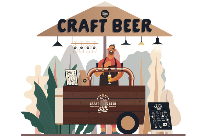 Beer stall  Illustration
