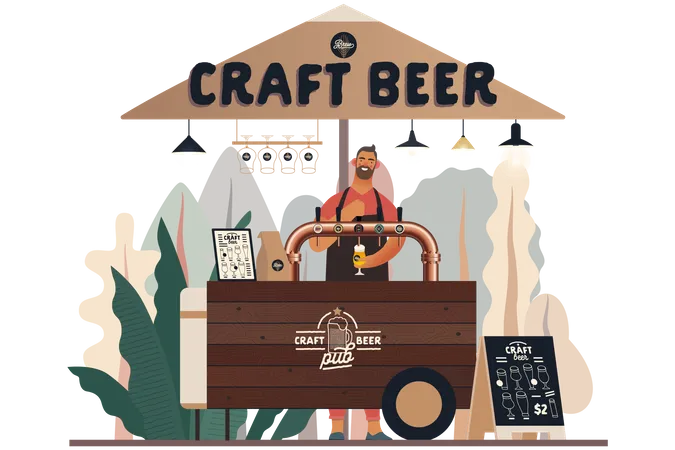 Beer stall Illustration