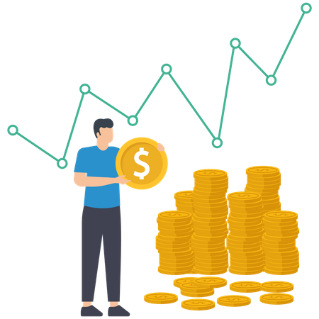 Beginnen Sie, in den Aktienmarkt zu investieren  Illustration