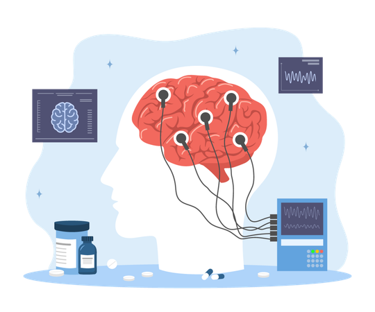 Behandlung des Nervensystems  Illustration