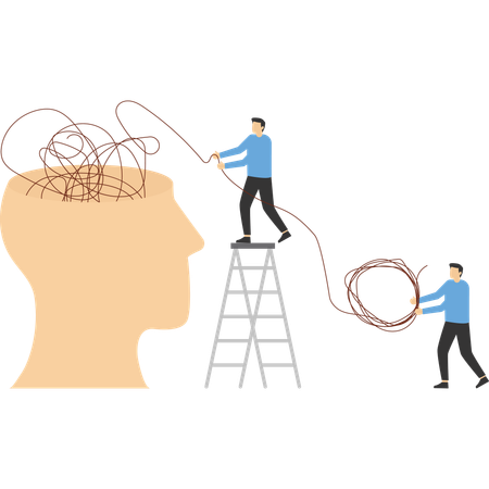 Behandlung psychischer Störungen  Illustration