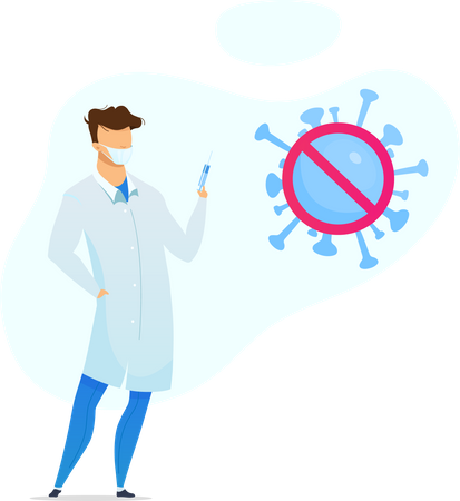 Behandlung und Prävention des Coronavirus  Illustration