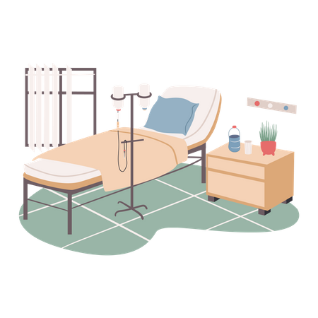 Behandlungszimmer im Krankenhaus  Illustration