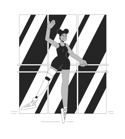 Behinderte Ballerina  Illustration