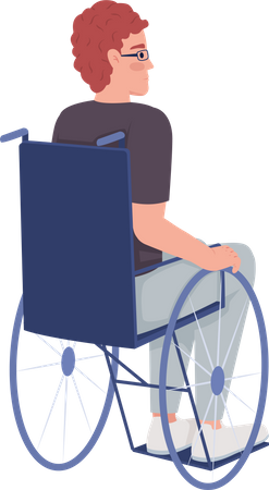 Behinderter Mann  Illustration