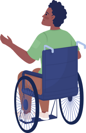 Behinderter Schüler im Rollstuhl  Illustration