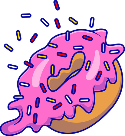 Donut flottant et dégâts  Illustration