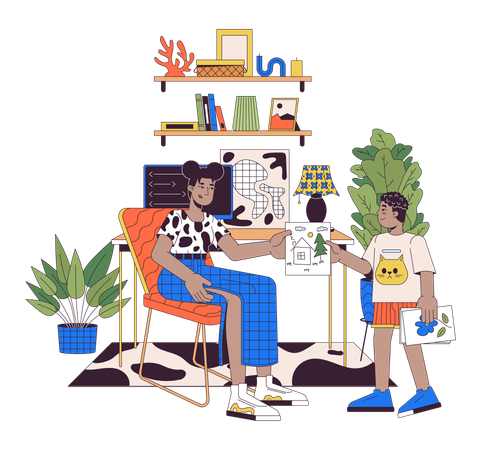 Being able to be present for your family  Illustration
