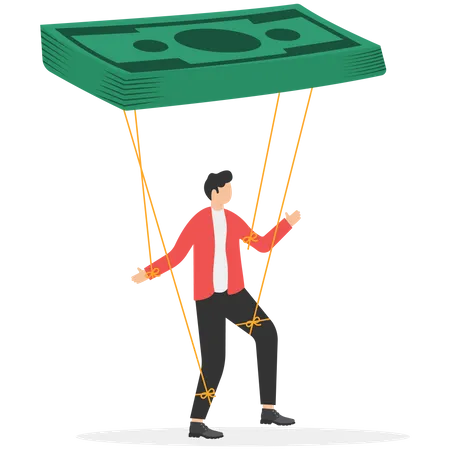 Being controlled by money  Illustration