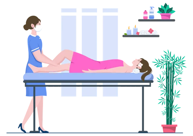 Beinmassage  Illustration