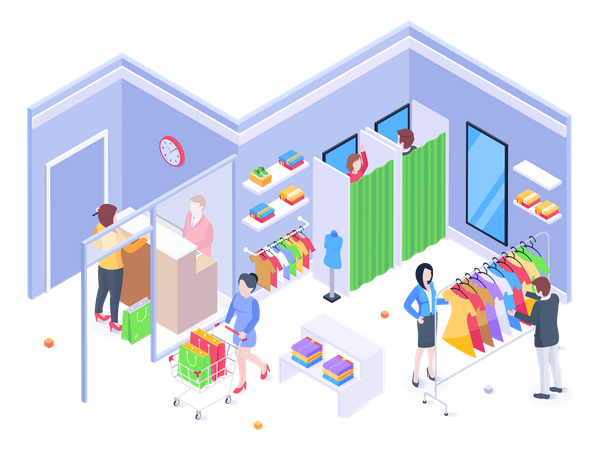 Bekleidungsgeschäft  Illustration