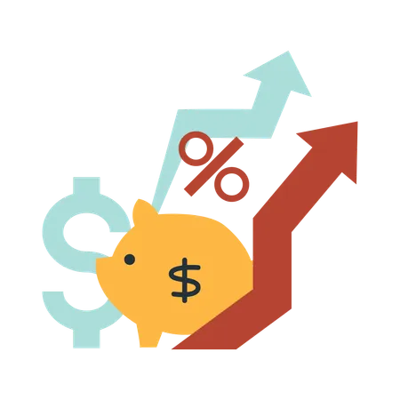 Belastung durch steigende Inflation  Illustration