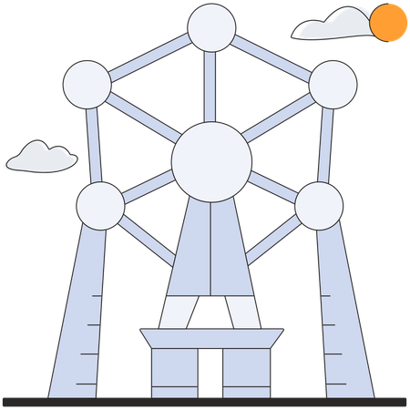 Belgio – Atomium  Illustration