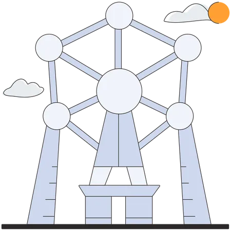 Belgium - Atomium  Illustration