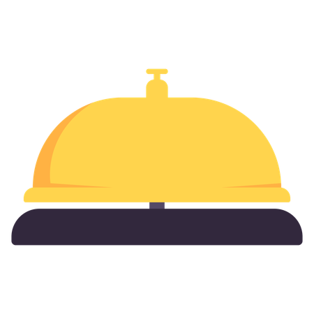 Bell of hotel reception  Illustration
