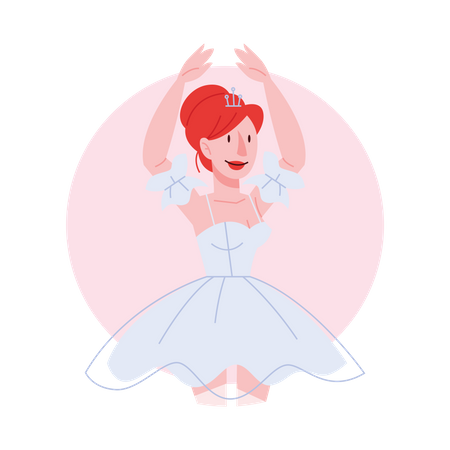 Belle danseuse de ballet  Illustration