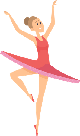 Belle danseuse de ballet  Illustration