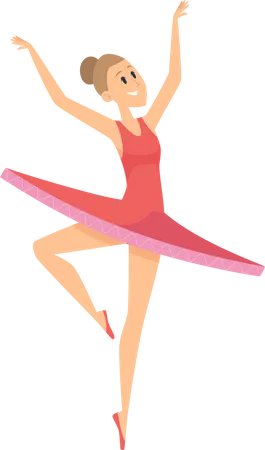 Belle danseuse de ballet  Illustration