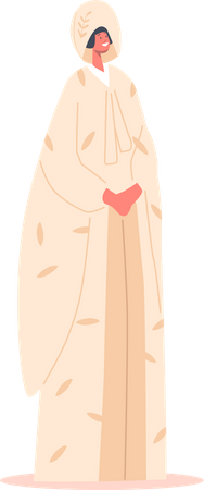 Belle mariée femme en robe de mariée  Illustration