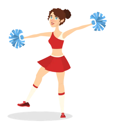 Belle pom-pom girl  Illustration