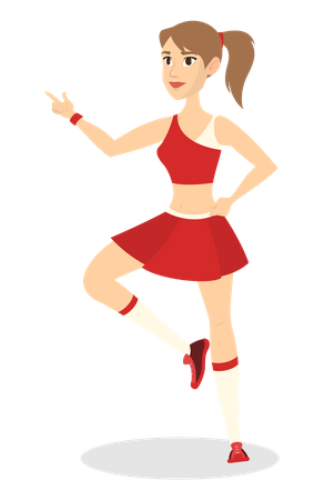 Belle pom-pom girl  Illustration