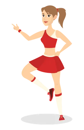 Belle pom-pom girl  Illustration