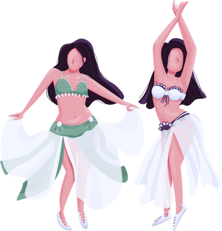 Belly dancers  Illustration