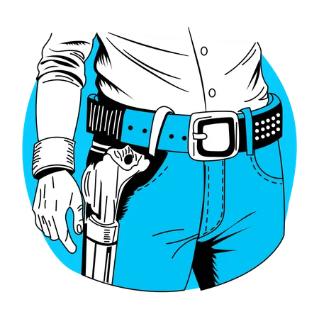 Belt Holster  Illustration