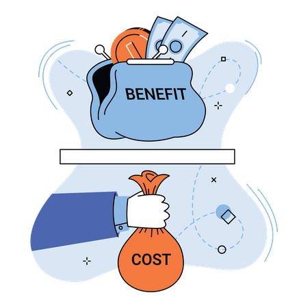 Beneficio y costo  Ilustración