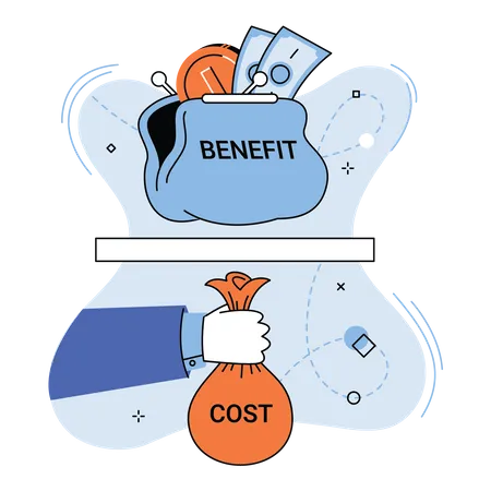 Beneficio y costo  Ilustración
