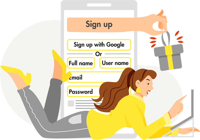 Beneficios de registrarse Ilustración