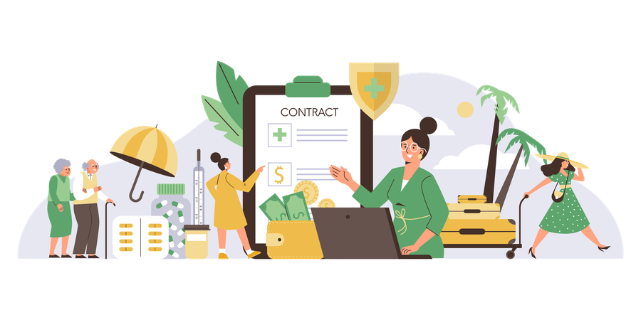 Beneficios laborales y garantía de protección social  Ilustración