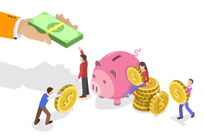 Benefits And Financial Support Illustration