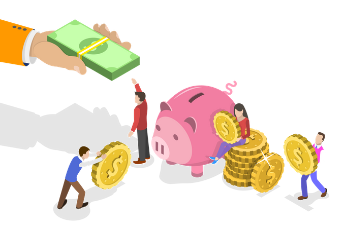 Benefits And Financial Support  Illustration