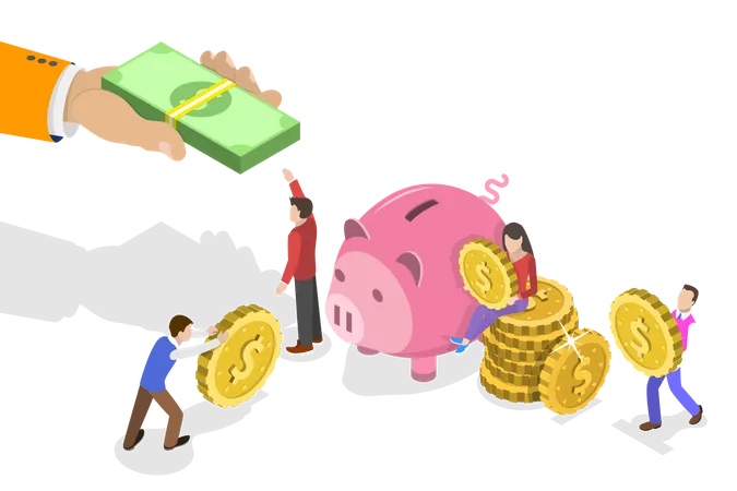 Benefits And Financial Support  Illustration